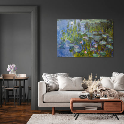WATER LILIES Cuadro en lienzo horizontal