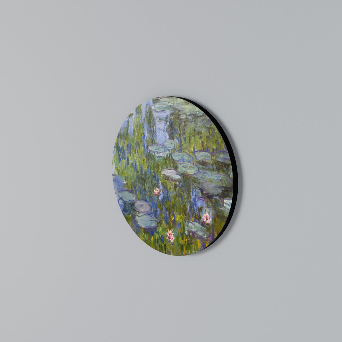 WATER LILIES Arte de pared redondo