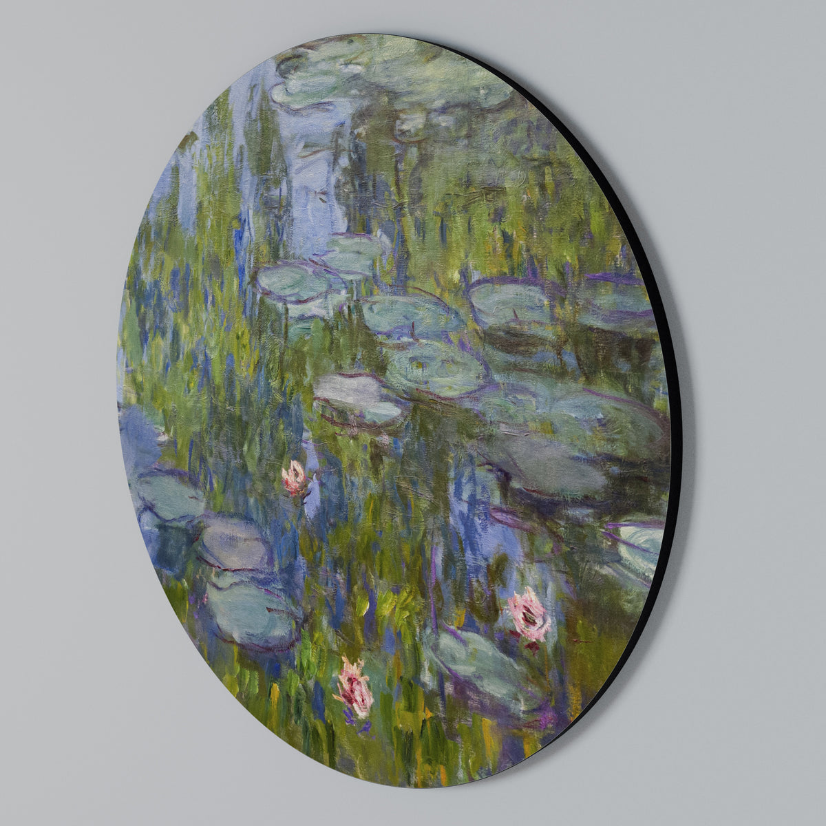 WATER LILIES Arte de pared redondo