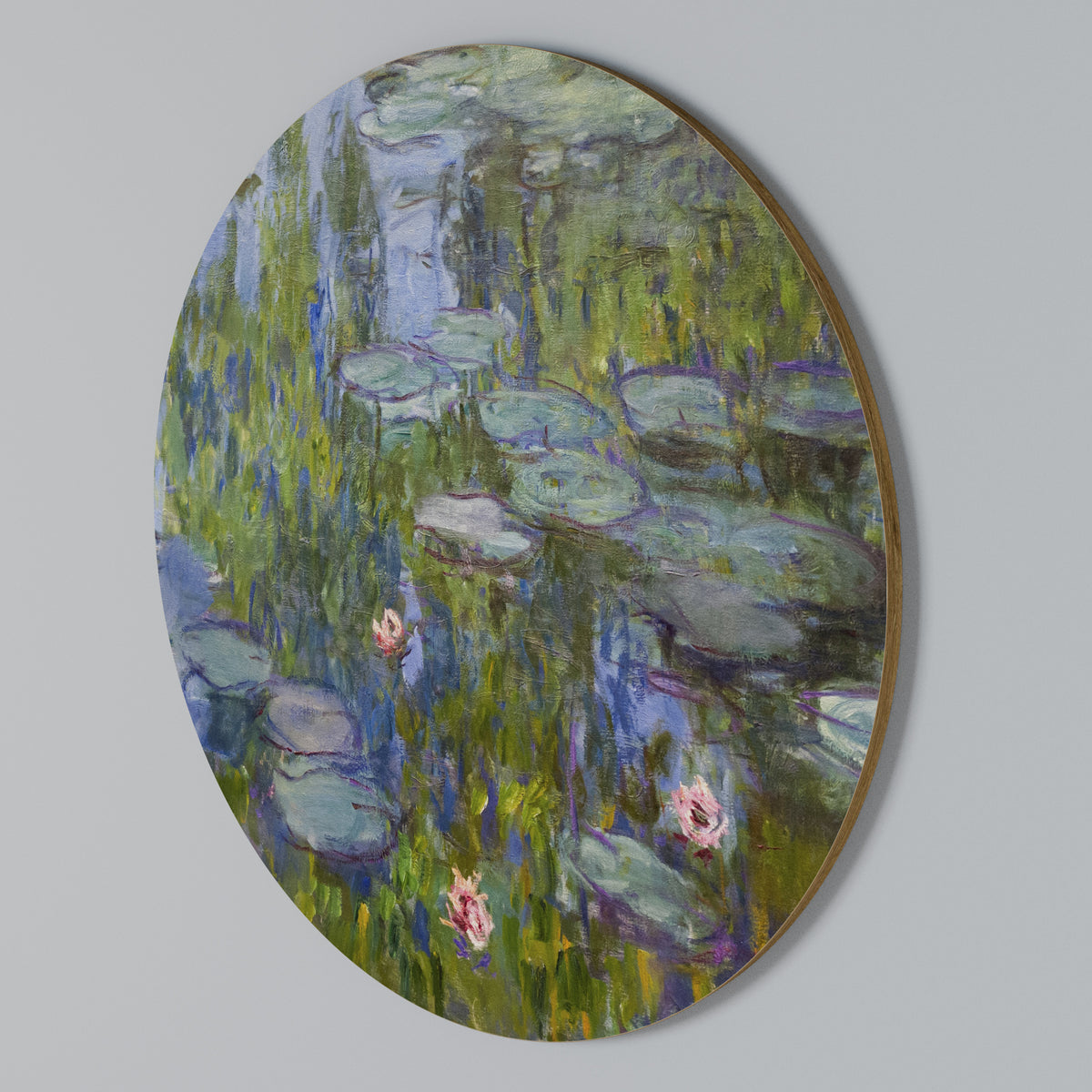 WATER LILIES Arte de pared redondo