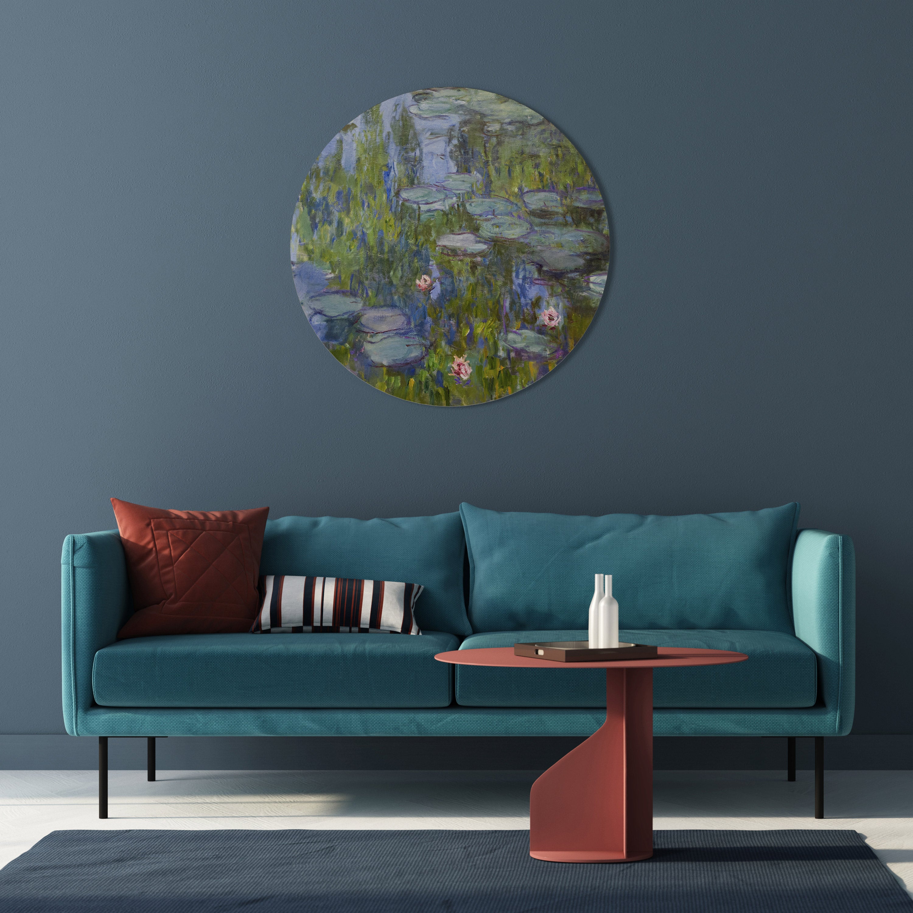 WATER LILIES Round Wall Art