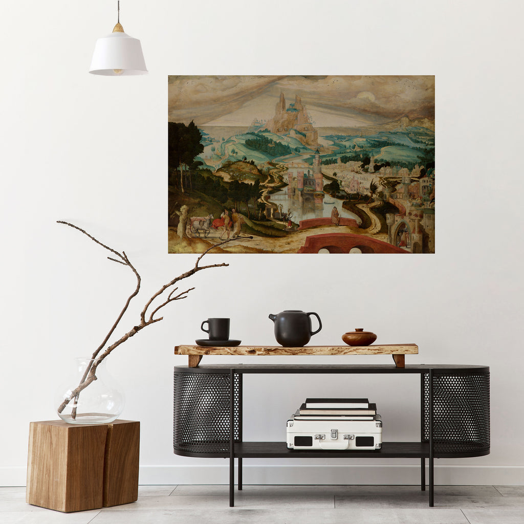 Póster horizontal autoadhesivo "PAISAJES ENCANTADOS"