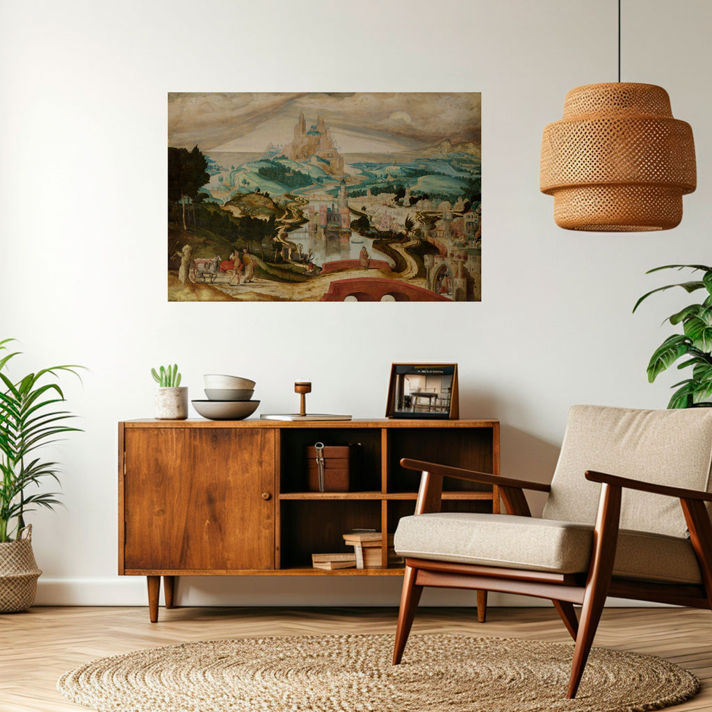 Póster horizontal autoadhesivo "PAISAJES ENCANTADOS"