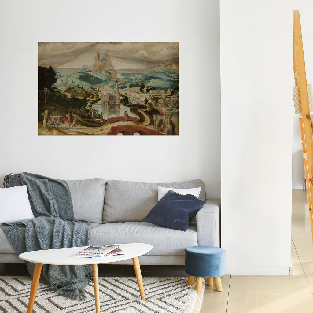 Póster horizontal autoadhesivo "PAISAJES ENCANTADOS"