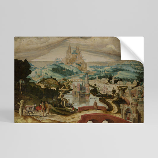 ENCHANTED LANDSCAPE DREAMS Póster adhesivo horizontal
