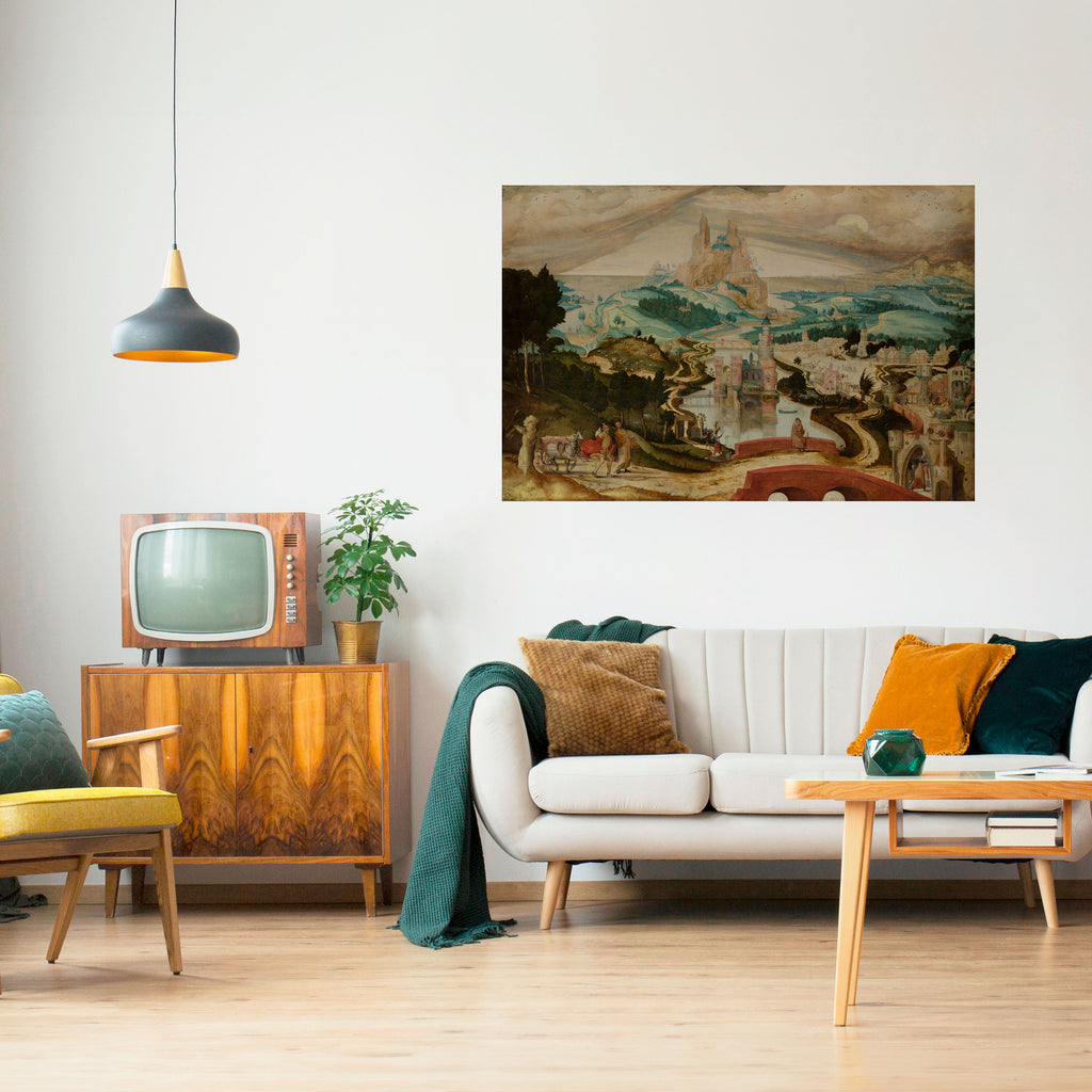 Póster horizontal autoadhesivo "PAISAJES ENCANTADOS"