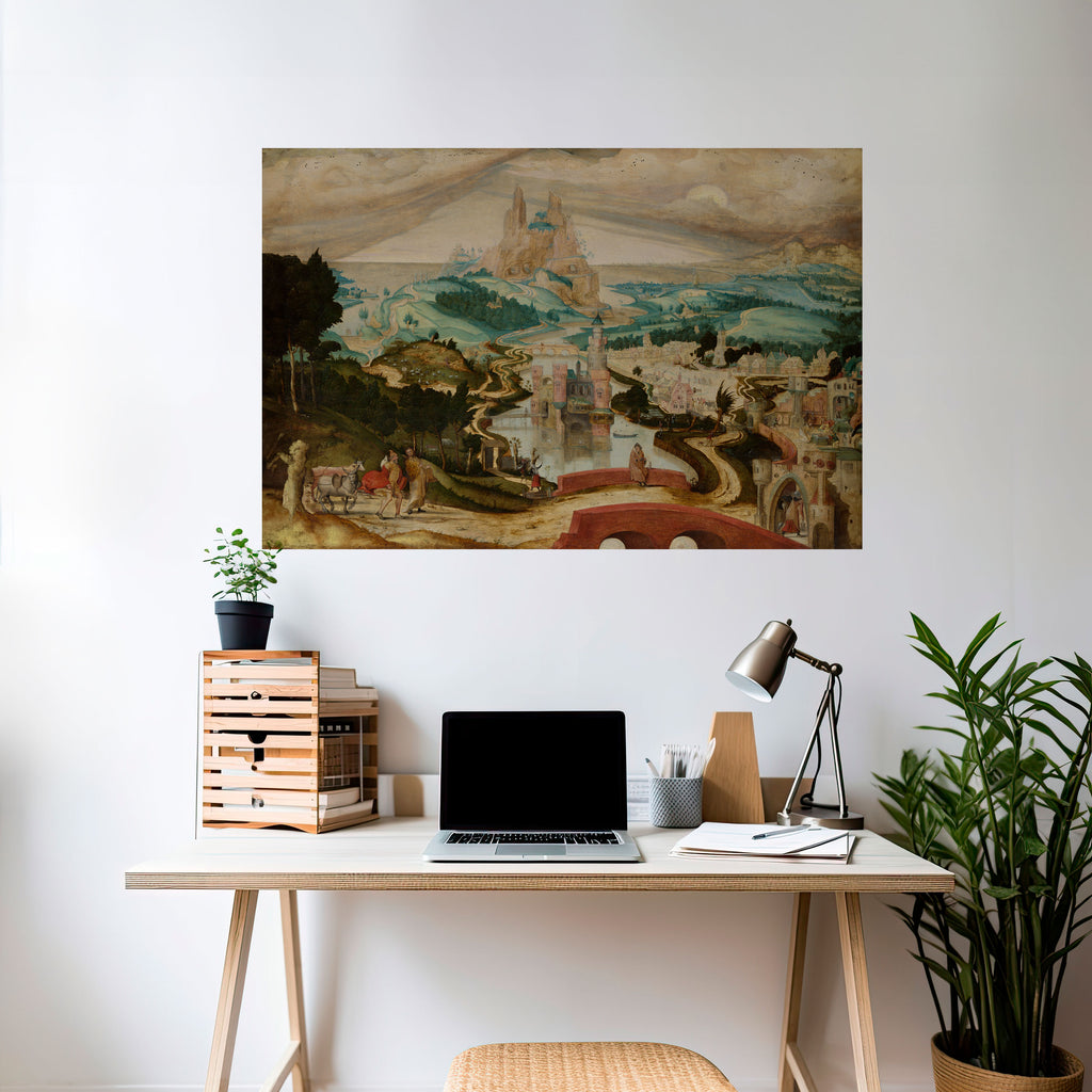 Póster horizontal autoadhesivo "PAISAJES ENCANTADOS"