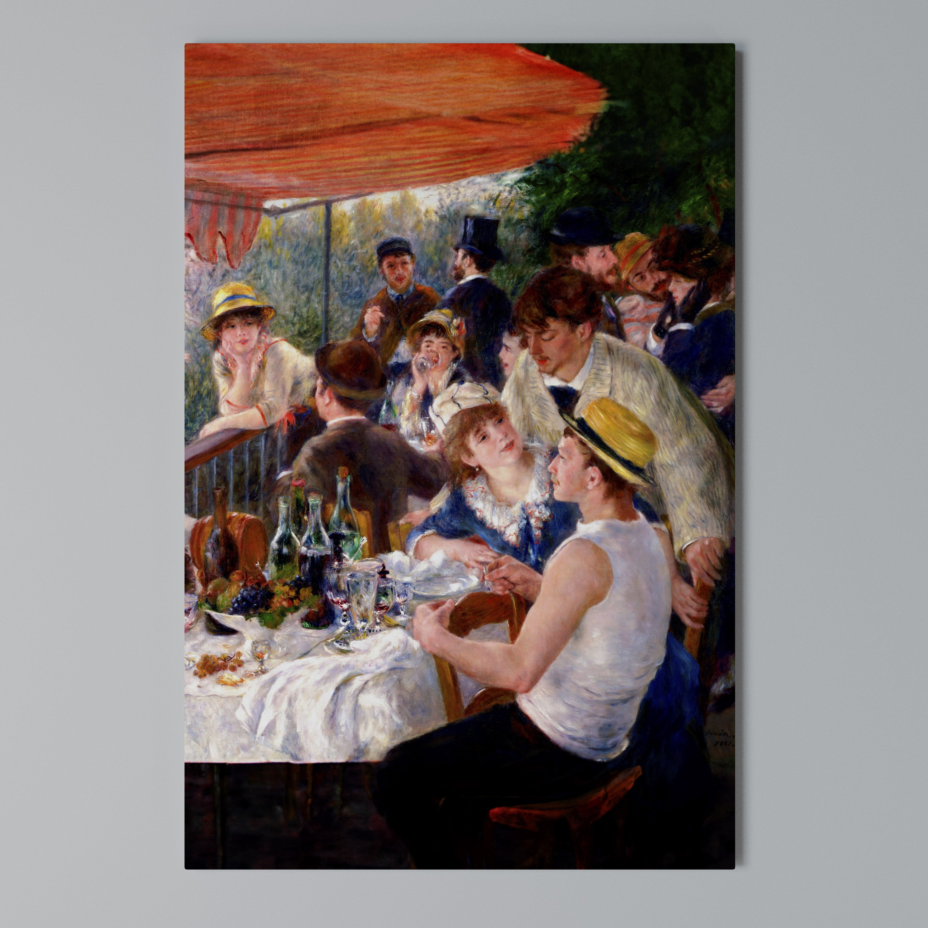 LUNCHEON OF THE BOATING PARTY Cuadro en lienzo vertical
