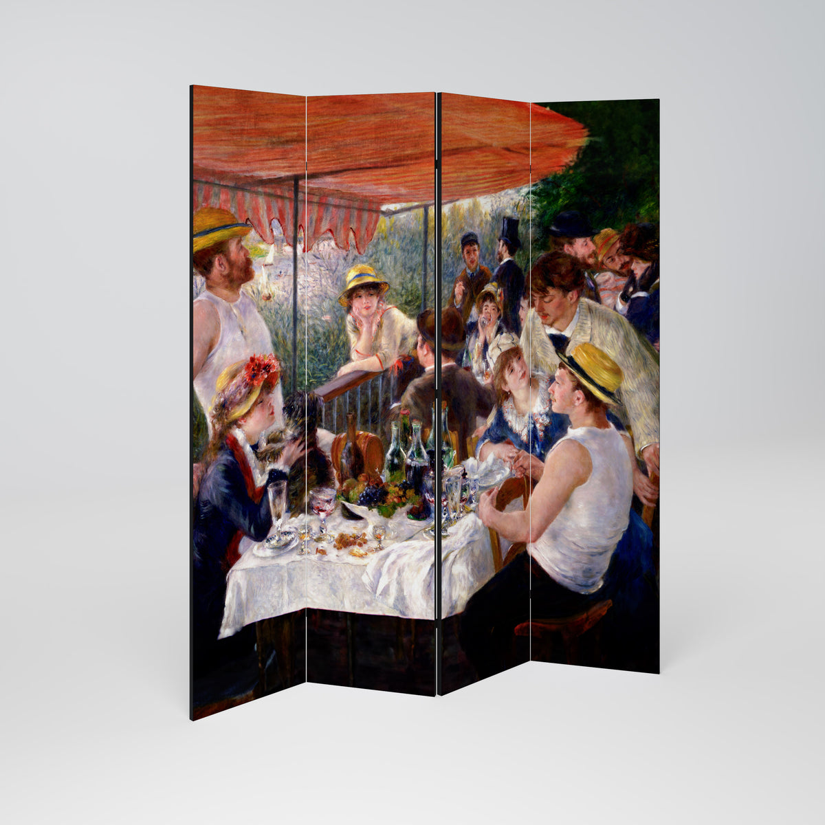 LUNCHEON OF THE BOATING PARTY Biombo de 4 paneles