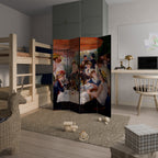 LUNCHEON OF THE BOATING PARTY Biombo Decorativo de 4 Paneles