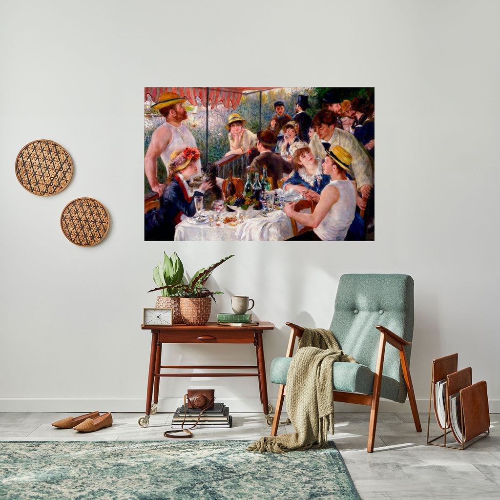 ALMUERZO DE LA FIESTA NÁUTICA Póster horizontal autoadhesivo