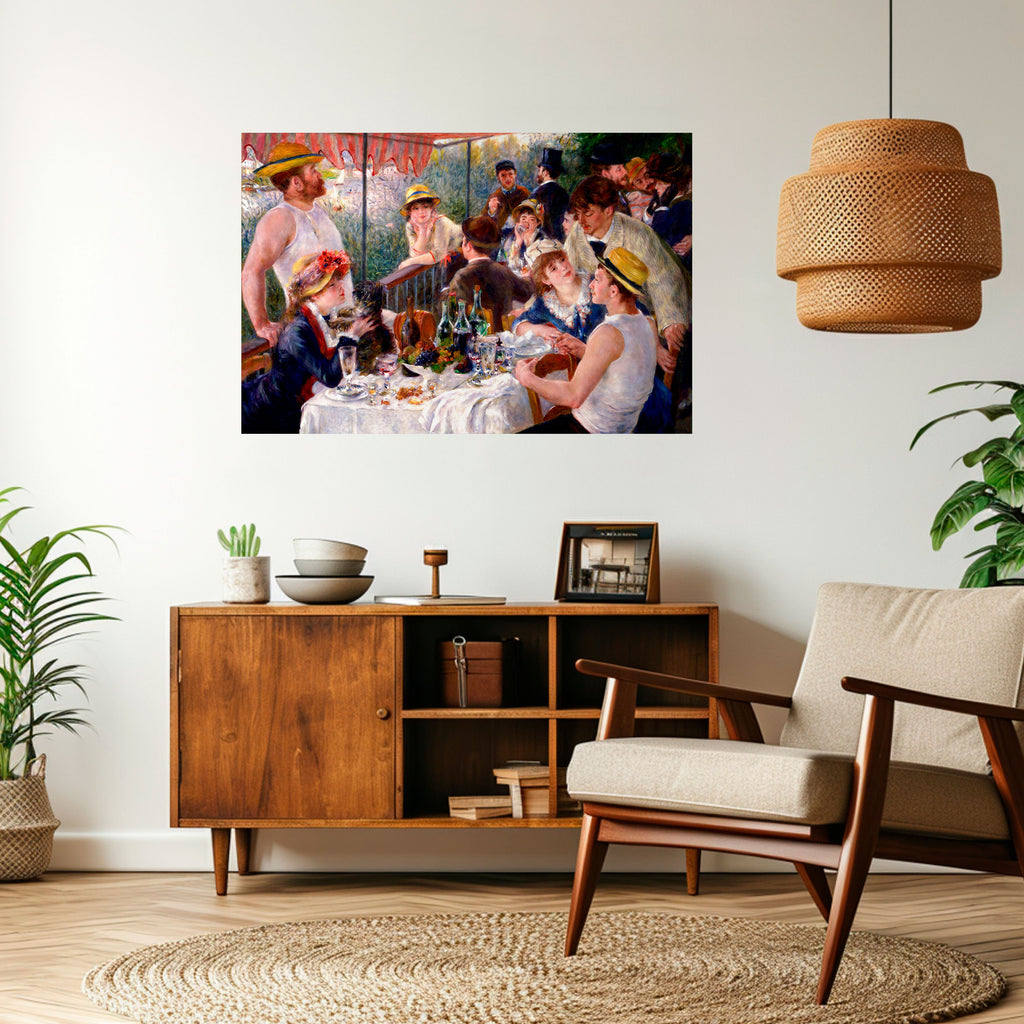 ALMUERZO DE LA FIESTA NÁUTICA Póster horizontal autoadhesivo