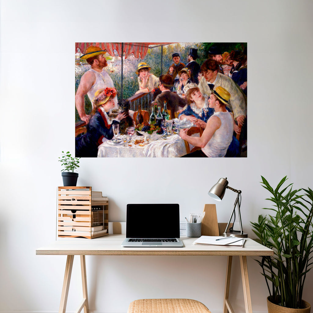 ALMUERZO DE LA FIESTA NÁUTICA Póster horizontal autoadhesivo