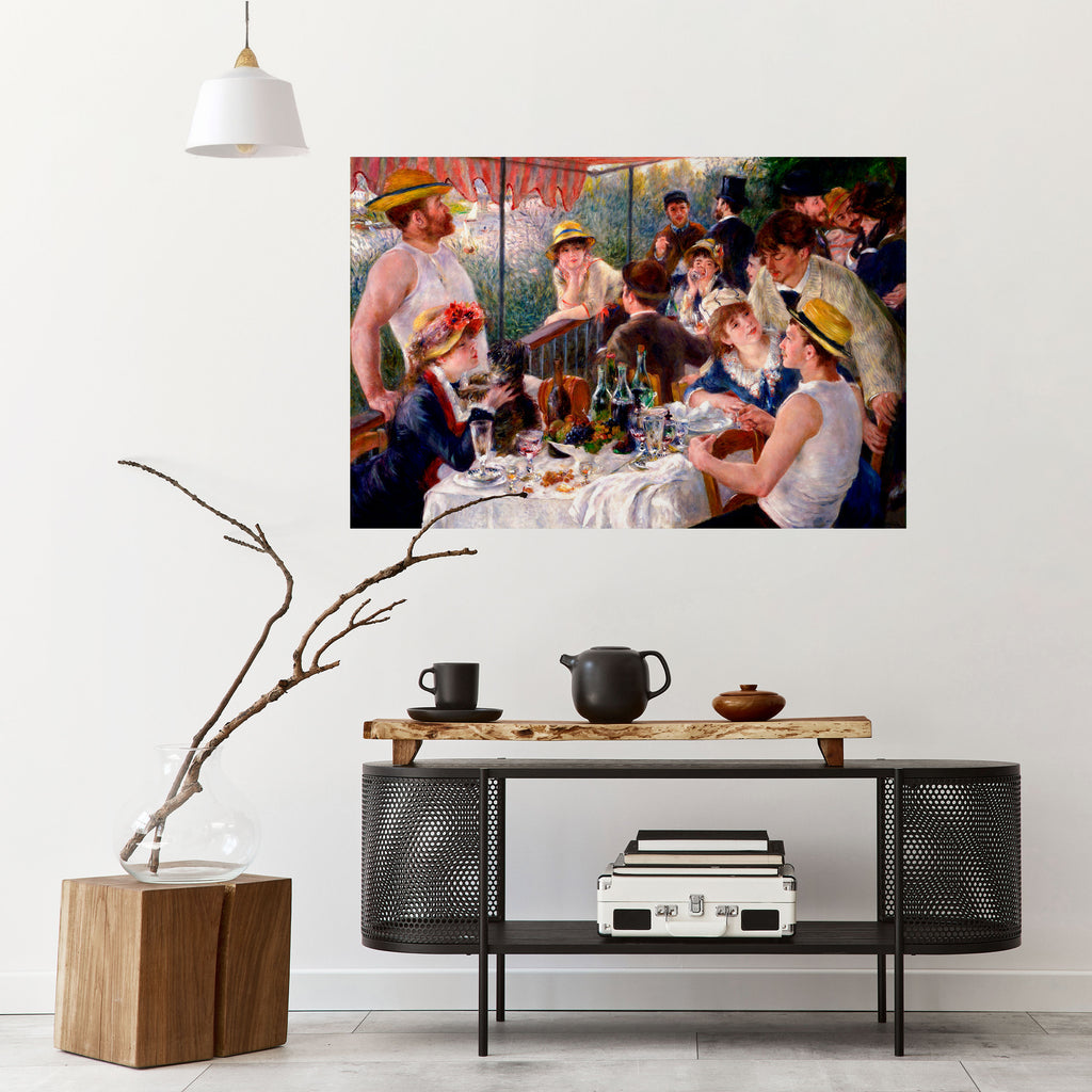 ALMUERZO DE LA FIESTA NÁUTICA Póster horizontal autoadhesivo