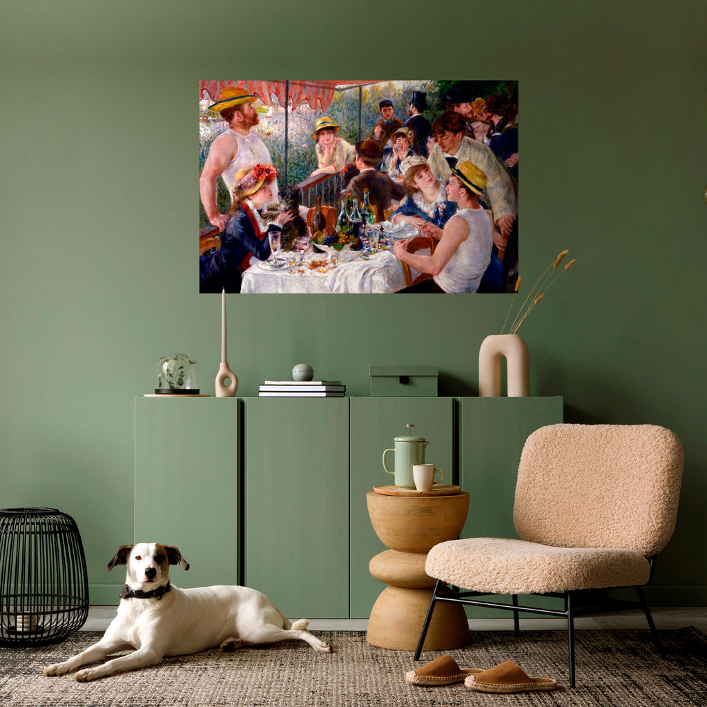 ALMUERZO DE LA FIESTA NÁUTICA Póster horizontal autoadhesivo