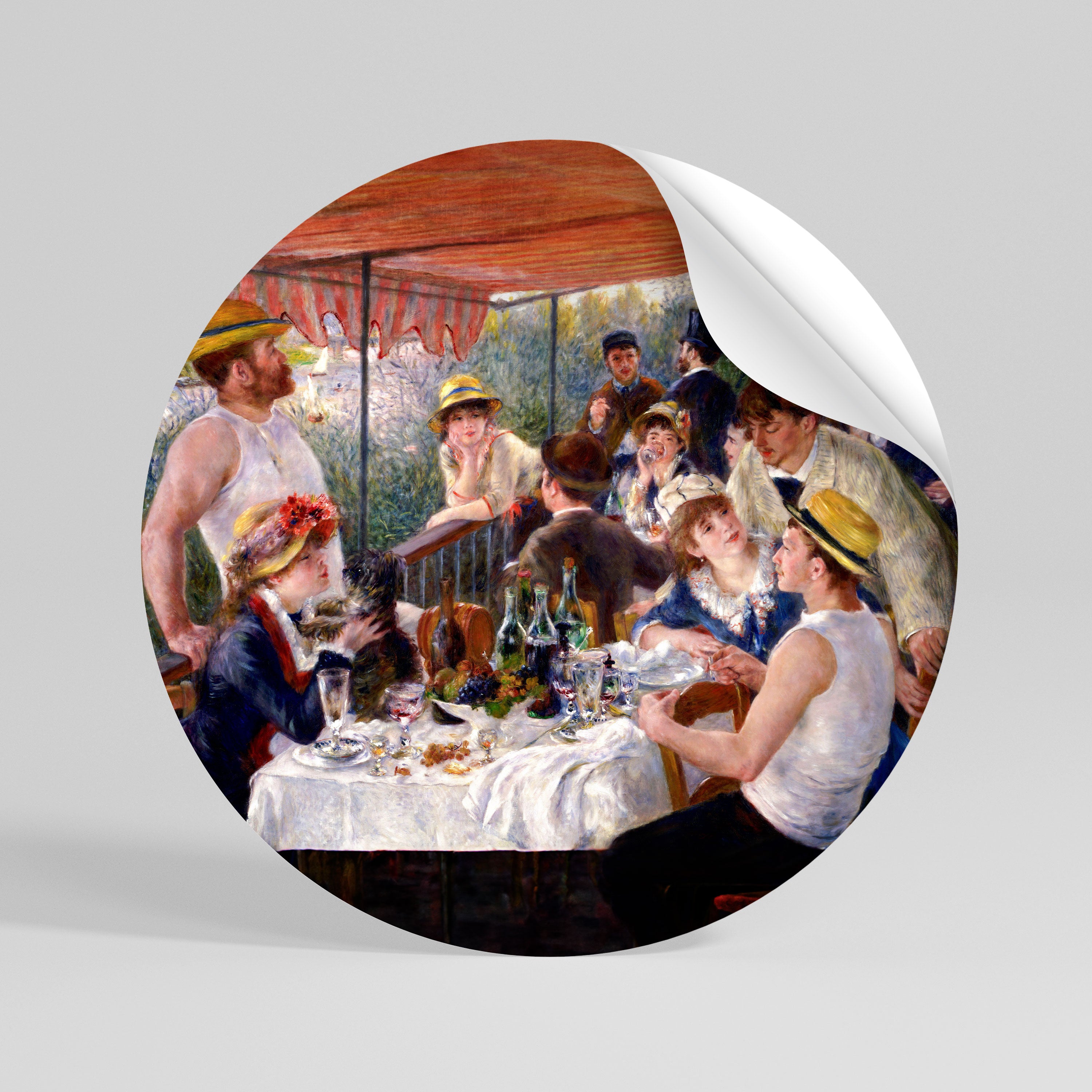 LUNCHEON OF THE BOATING PARTY Vinilo adhesivo redondo