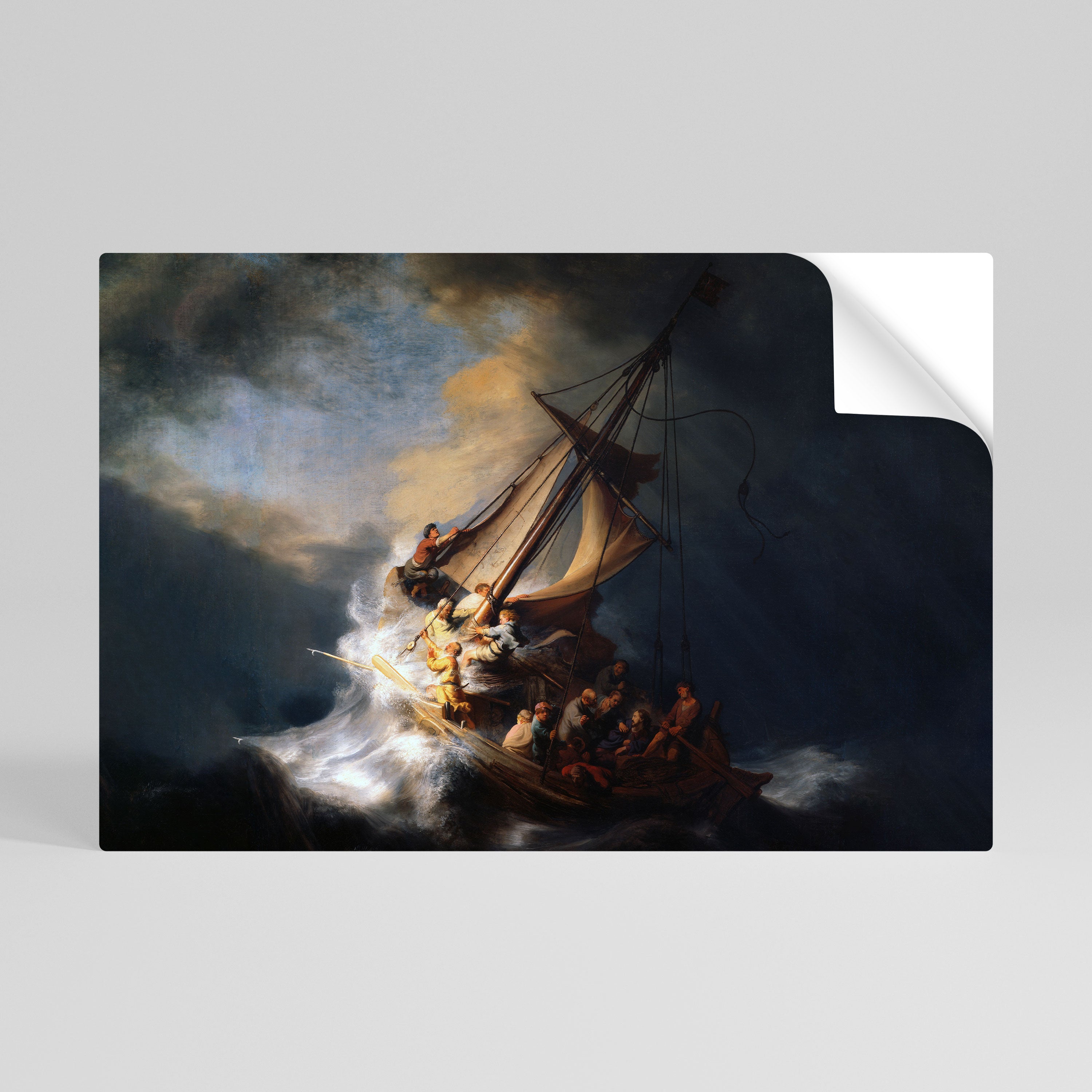 TORMENTA DE HÉROES Póster horizontal autoadhesivo