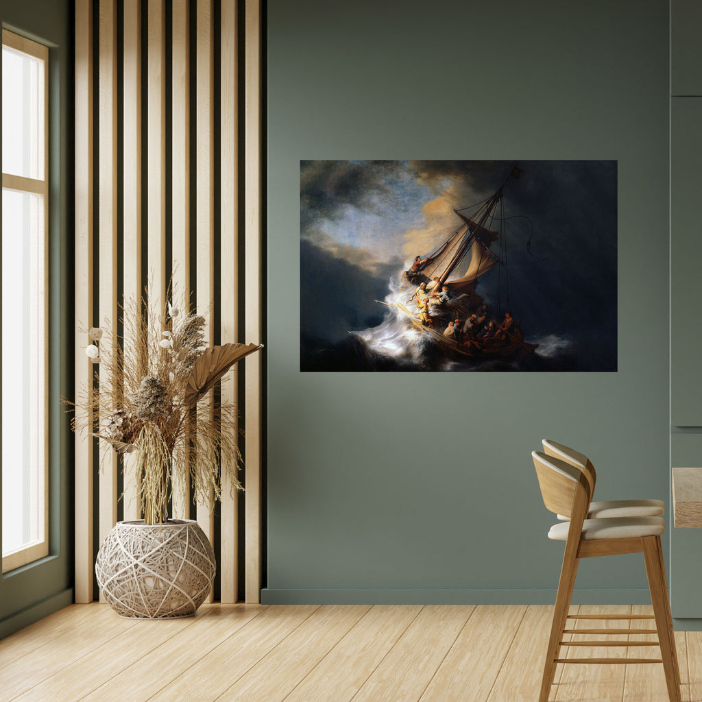 TORMENTA DE HÉROES Póster horizontal autoadhesivo