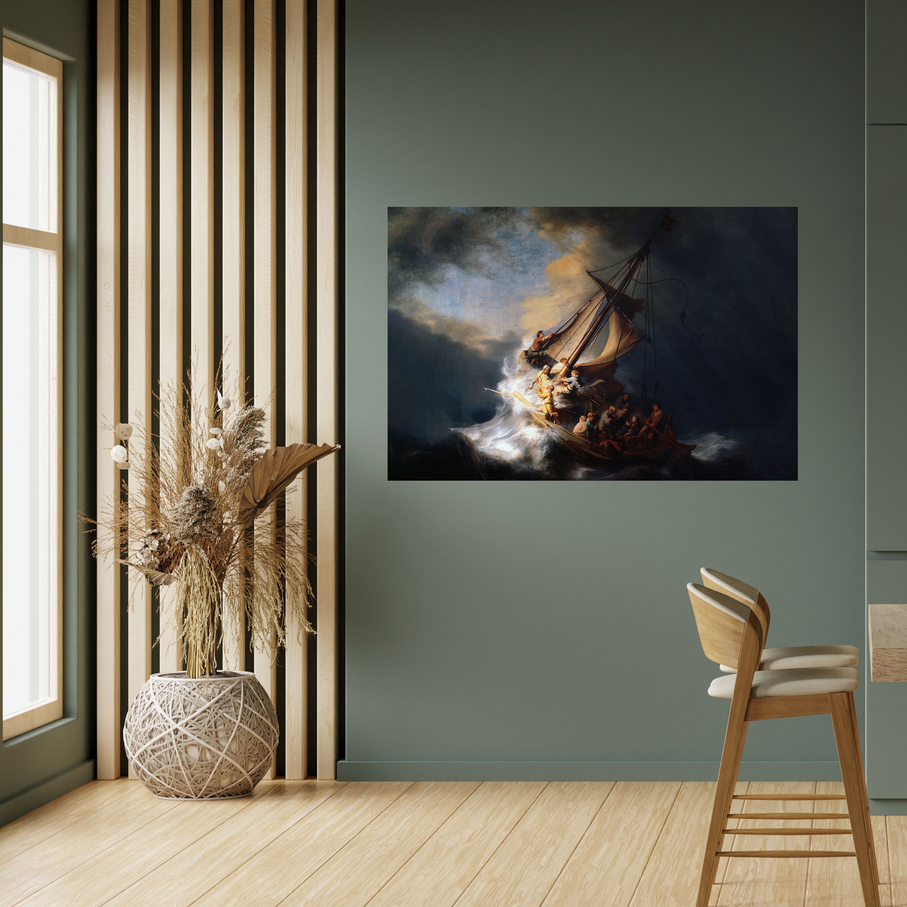 TORMENTA DE HÉROES Póster horizontal autoadhesivo