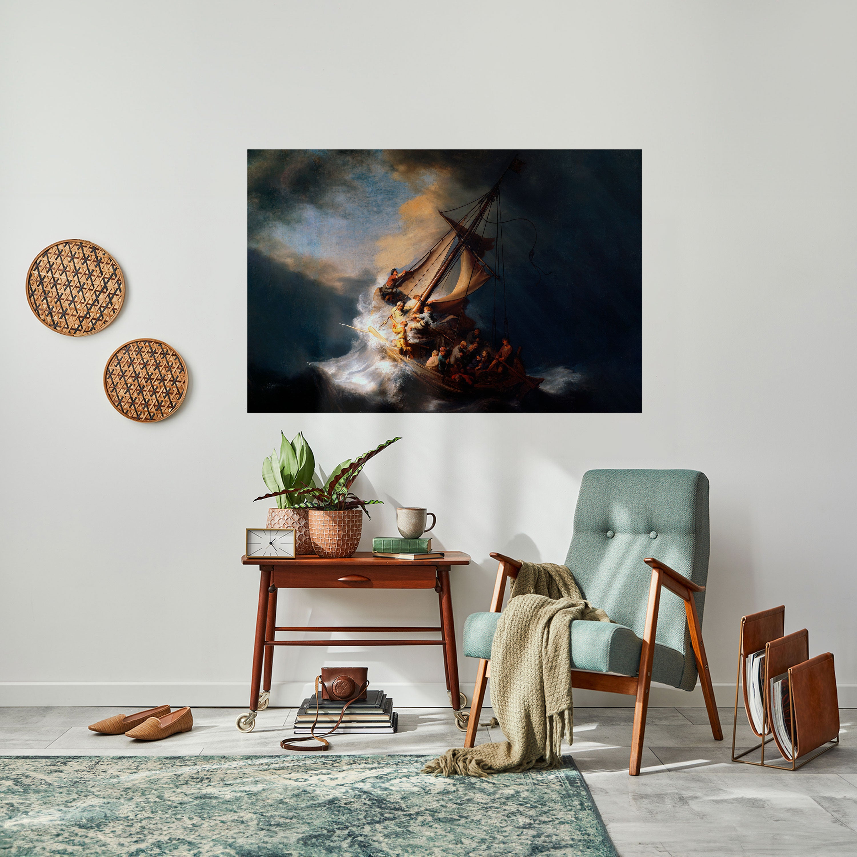 TORMENTA DE HÉROES Póster horizontal autoadhesivo