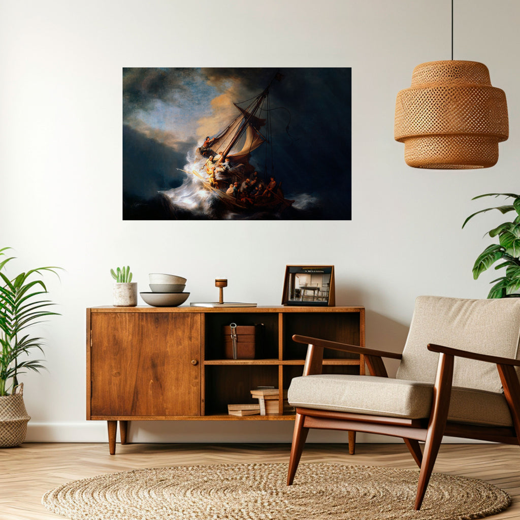 TORMENTA DE HÉROES Póster horizontal autoadhesivo