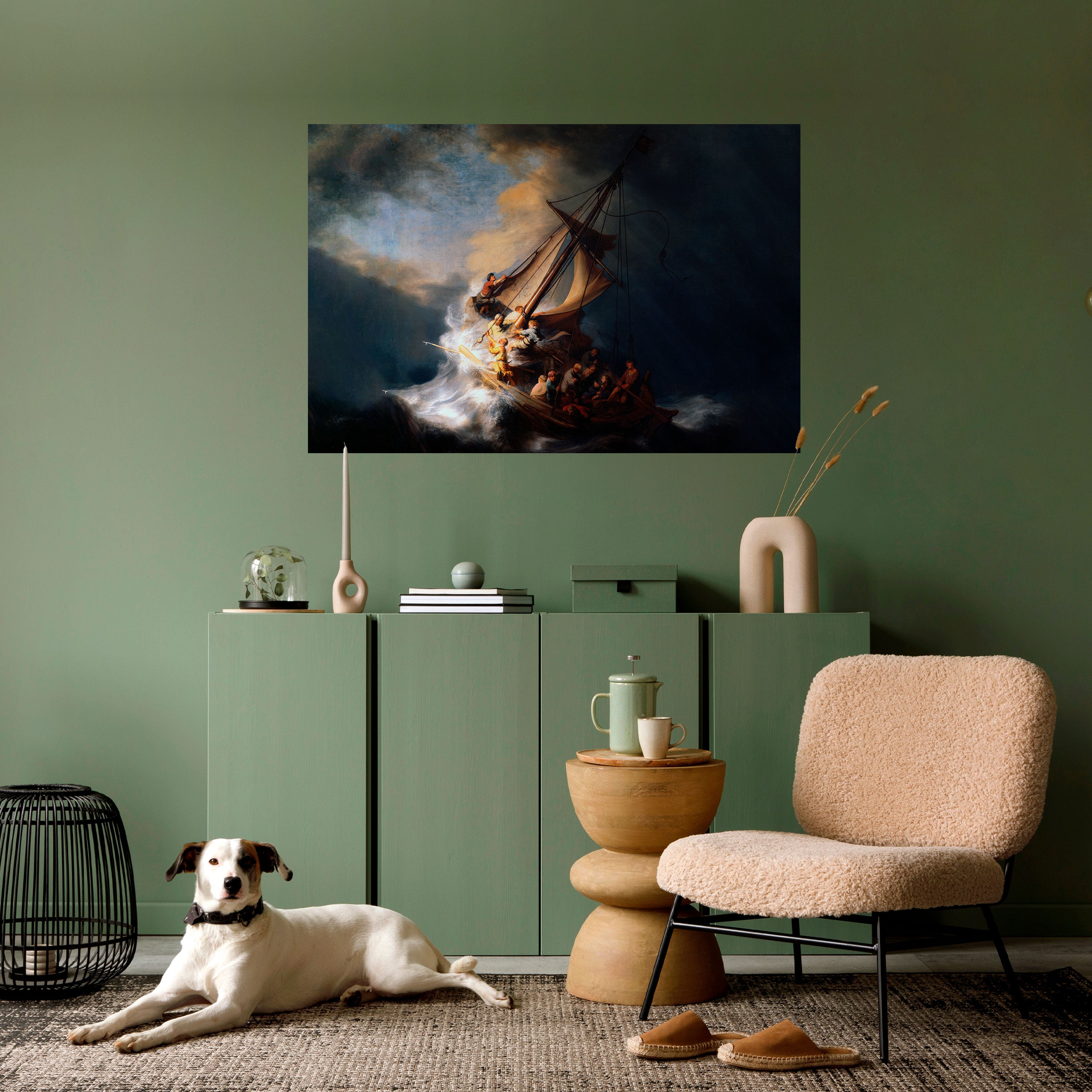 TORMENTA DE HÉROES Póster horizontal autoadhesivo