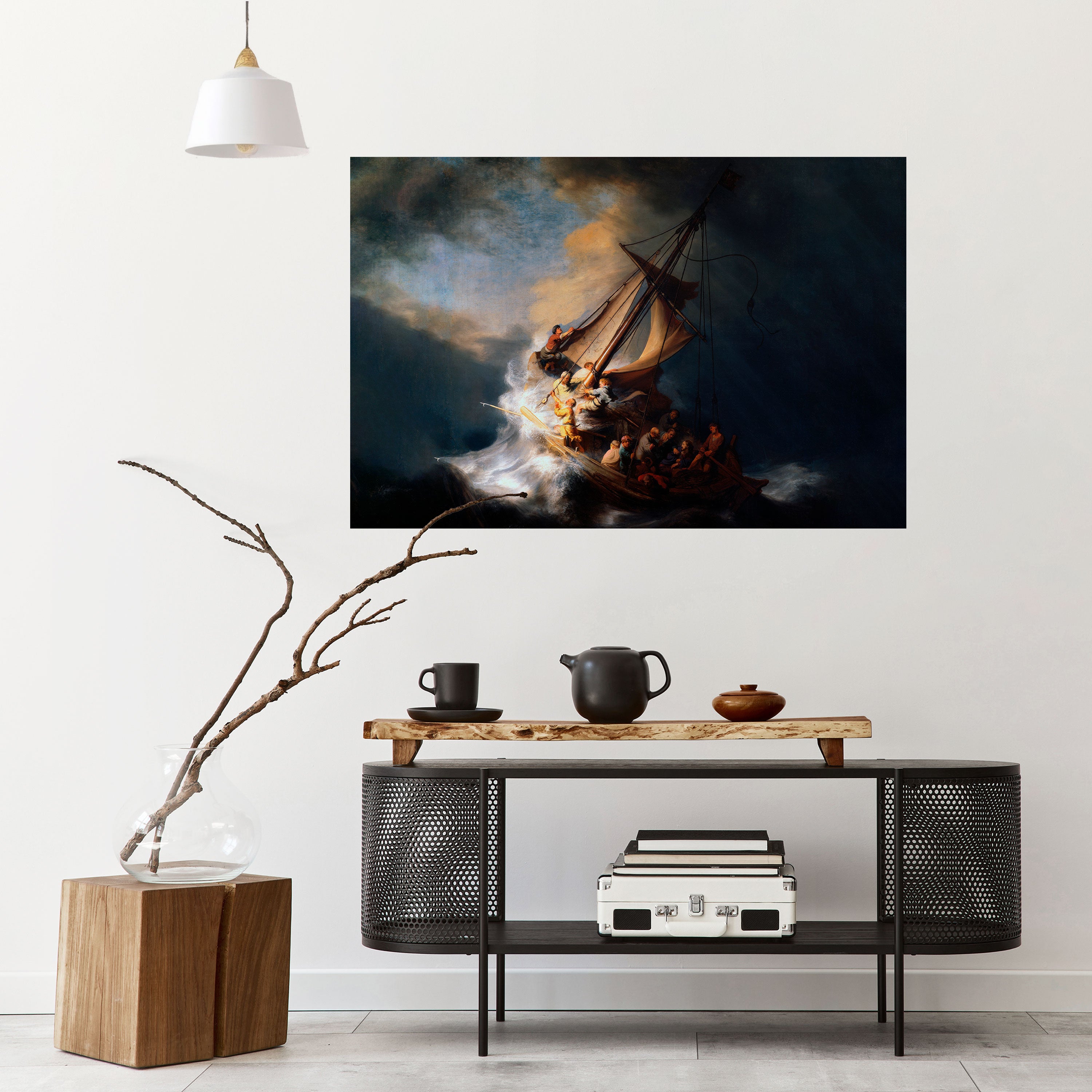 TORMENTA DE HÉROES Póster horizontal autoadhesivo