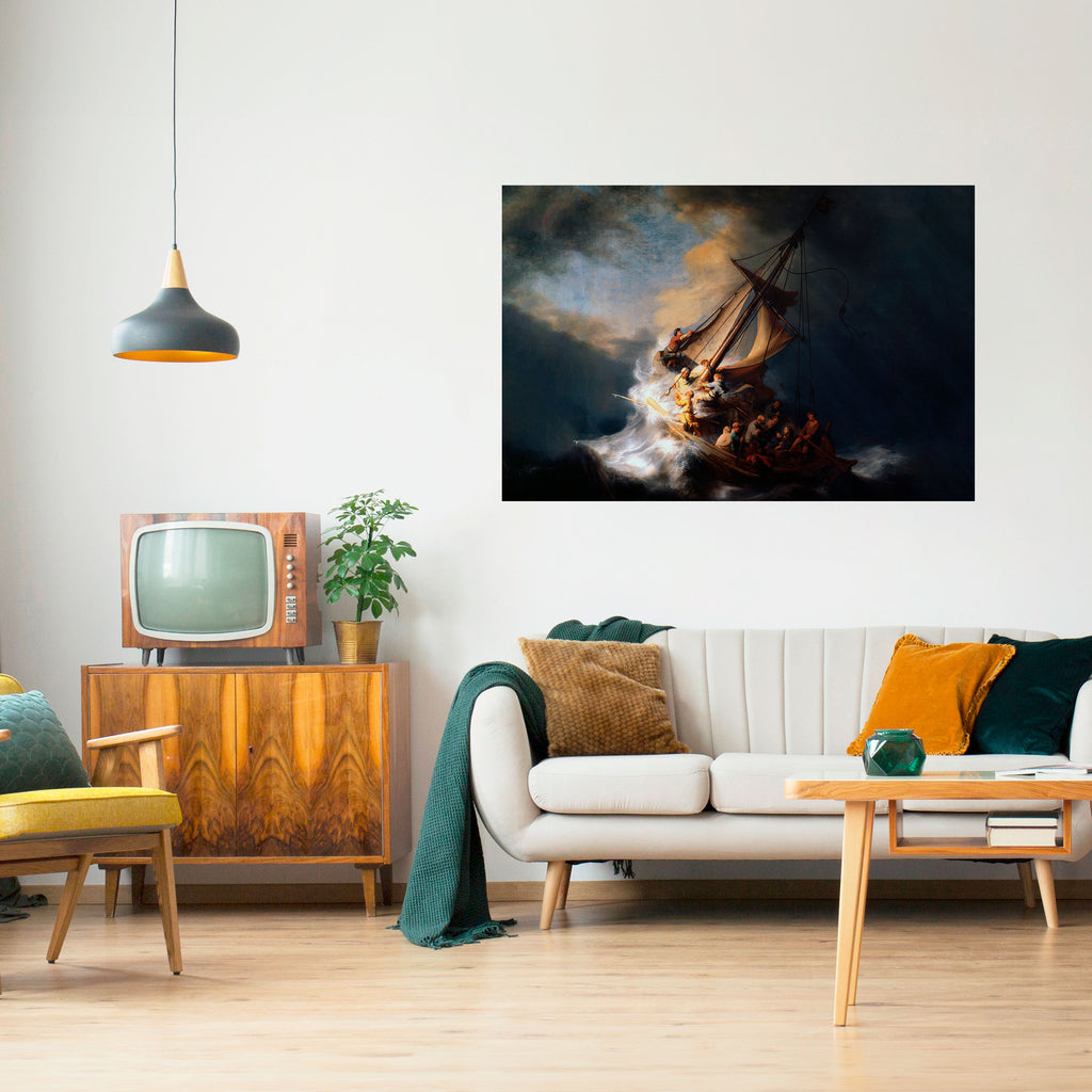 TORMENTA DE HÉROES Póster horizontal autoadhesivo