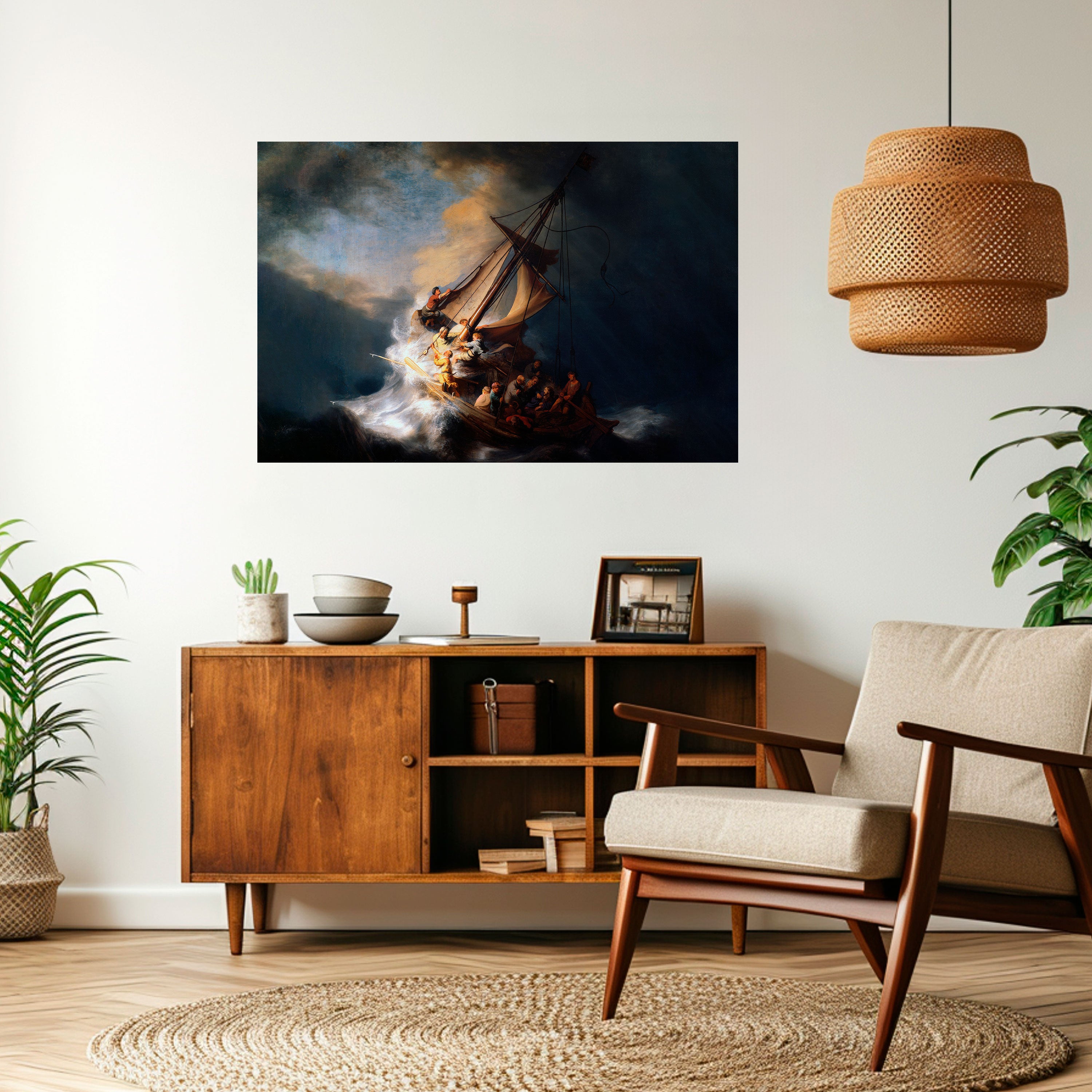 TORMENTA DE HÉROES Póster horizontal autoadhesivo