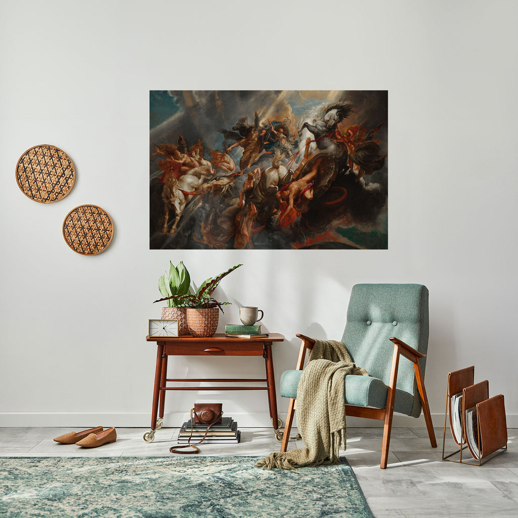 FURIA EN MOVIMIENTO Póster horizontal autoadhesivo