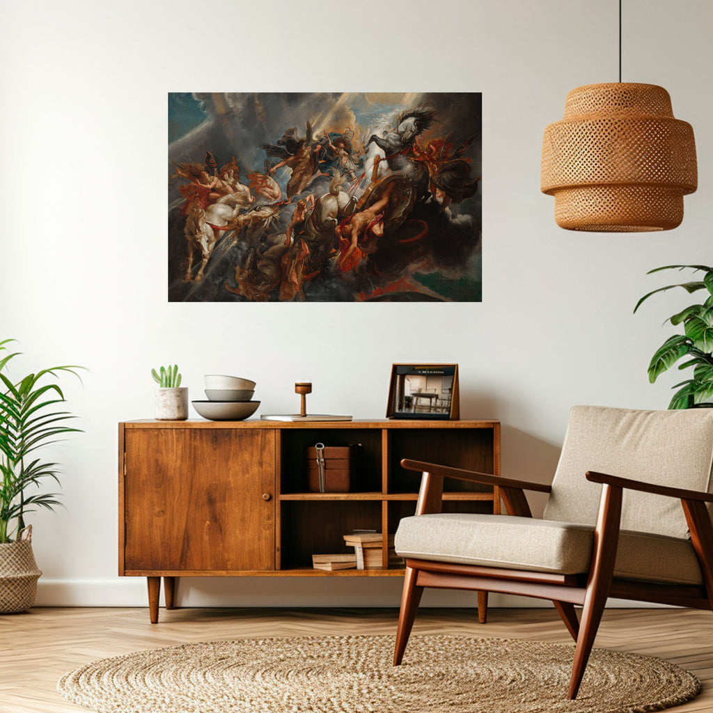 FURIA EN MOVIMIENTO Póster horizontal autoadhesivo