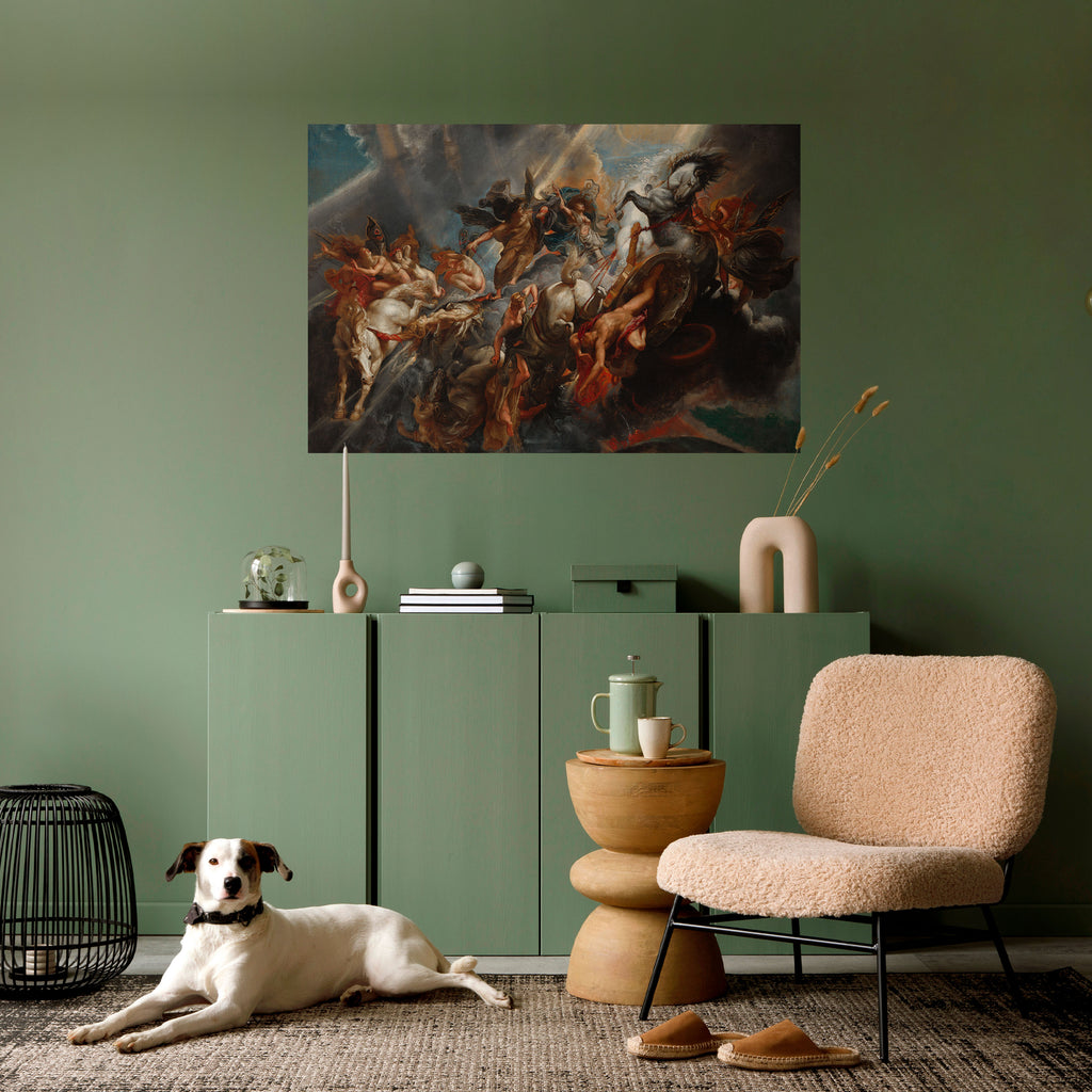 FURIA EN MOVIMIENTO Póster horizontal autoadhesivo