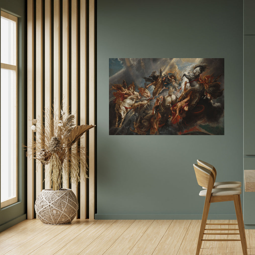 FURIA EN MOVIMIENTO Póster horizontal autoadhesivo