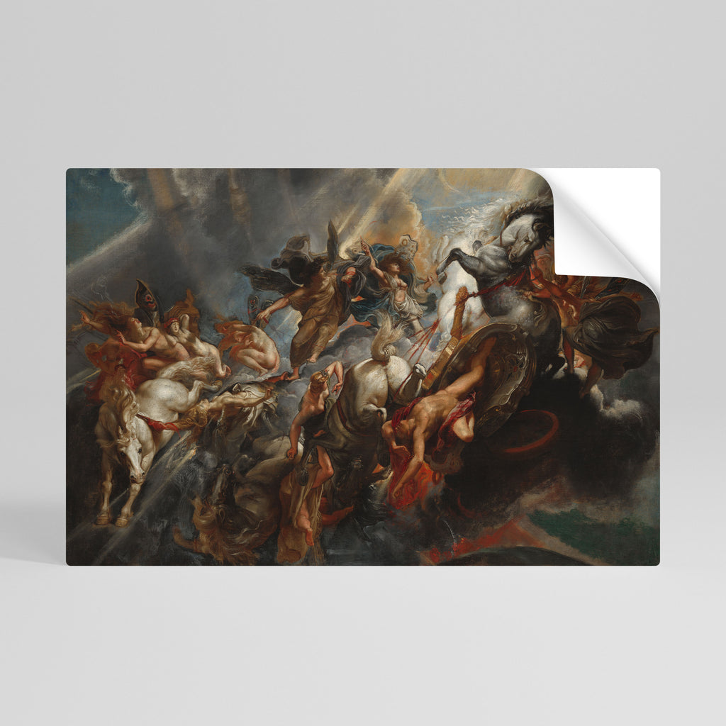 FURIA EN MOVIMIENTO Póster horizontal autoadhesivo