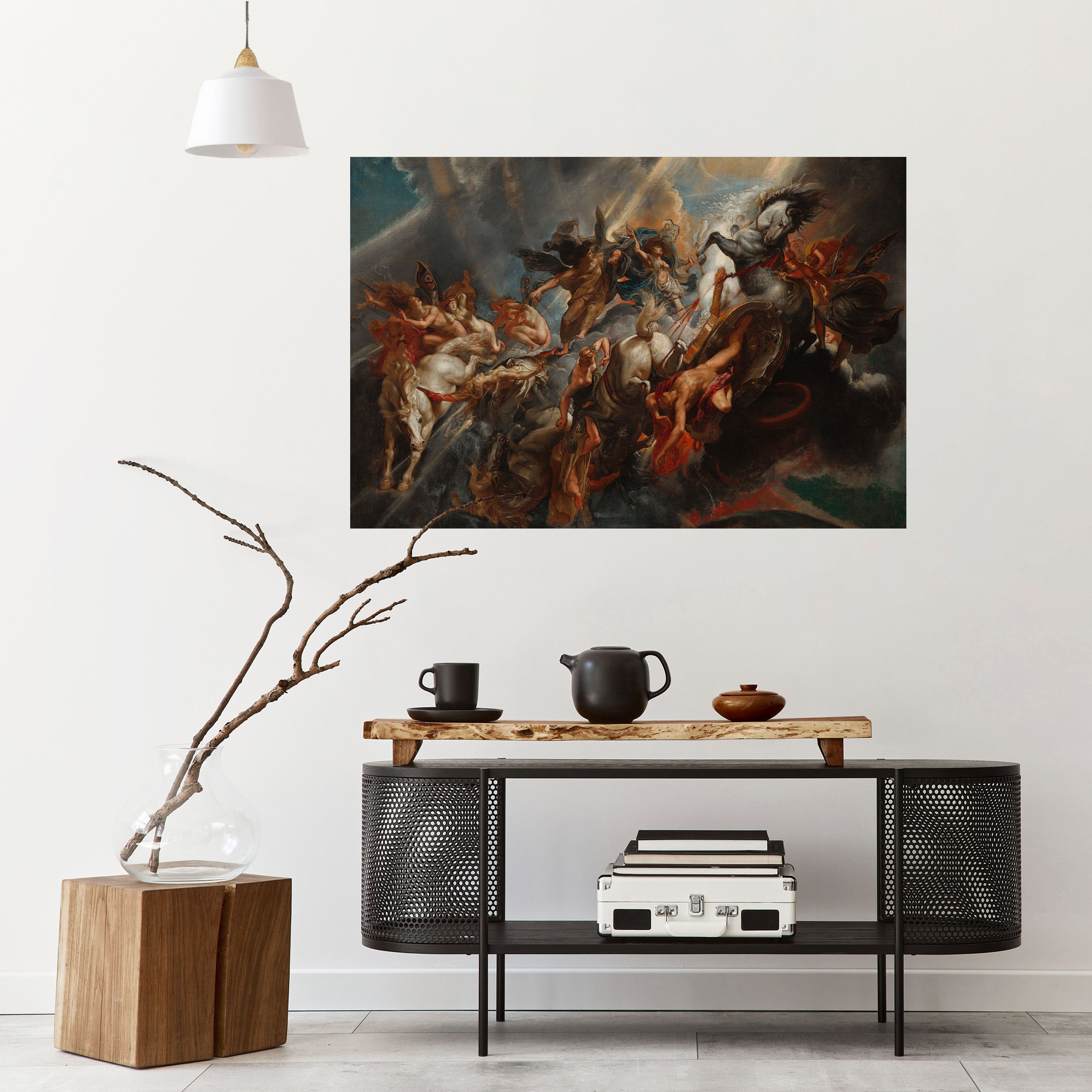 FURIA EN MOVIMIENTO Póster horizontal autoadhesivo