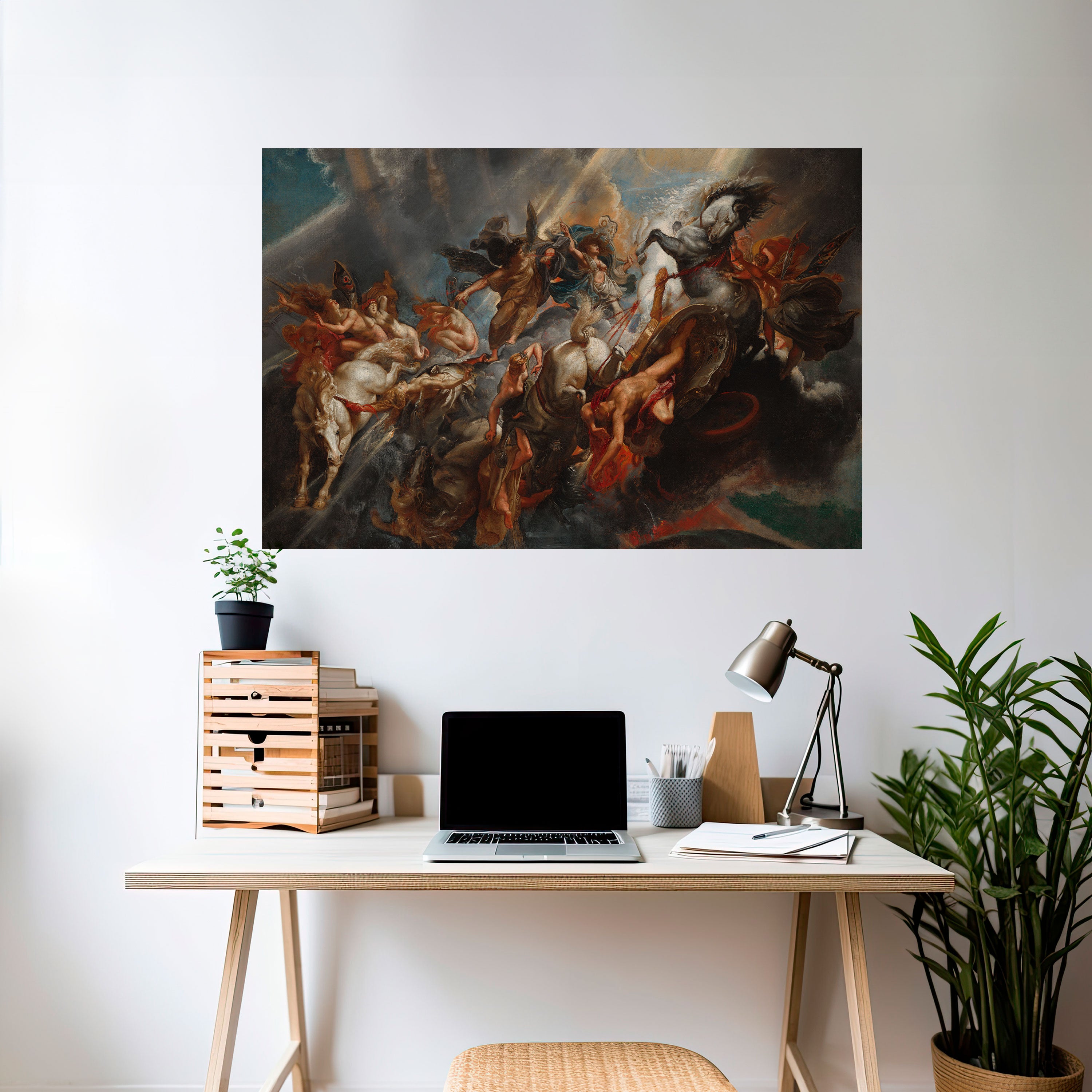 FURIA EN MOVIMIENTO Póster horizontal autoadhesivo