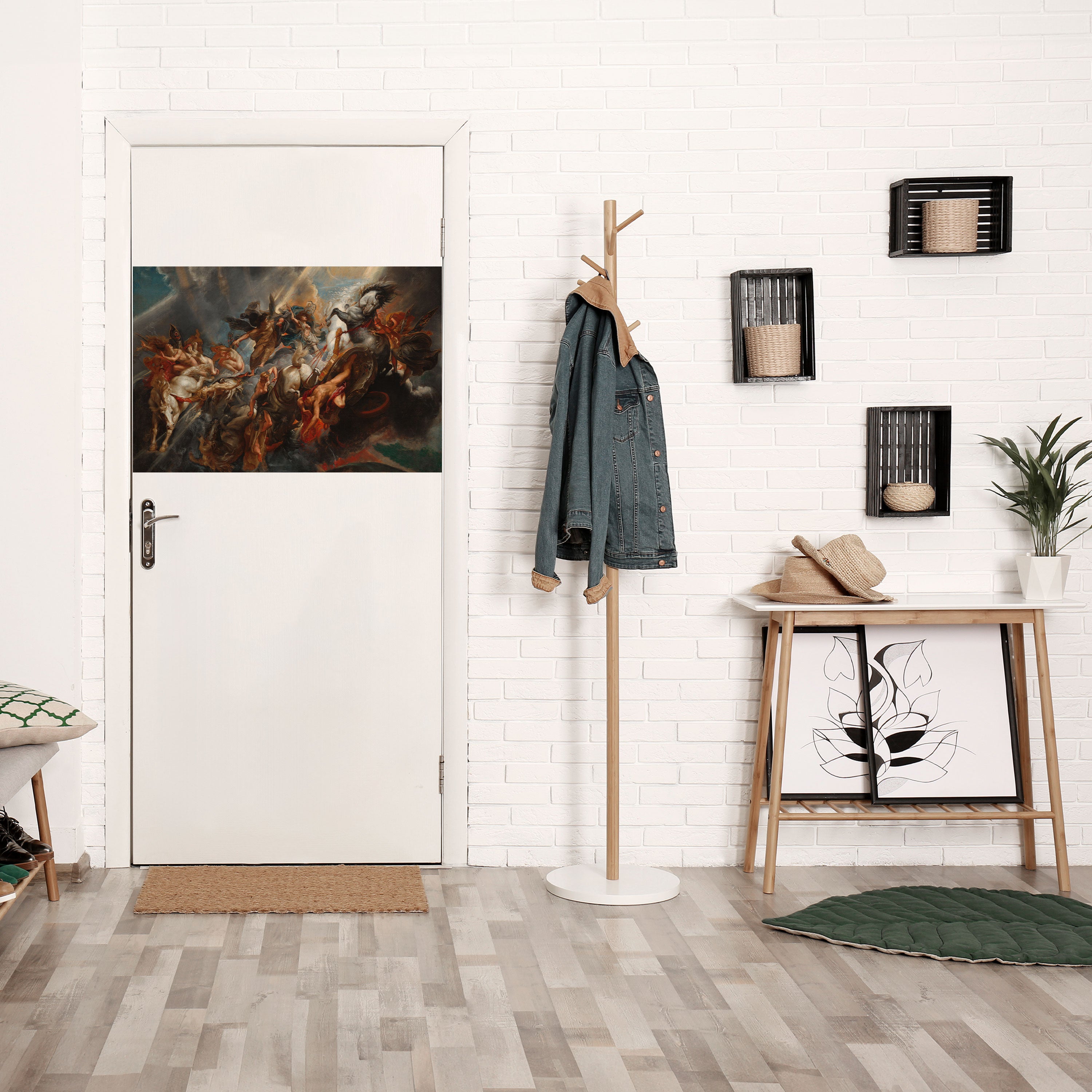 FURIA EN MOVIMIENTO Póster horizontal autoadhesivo