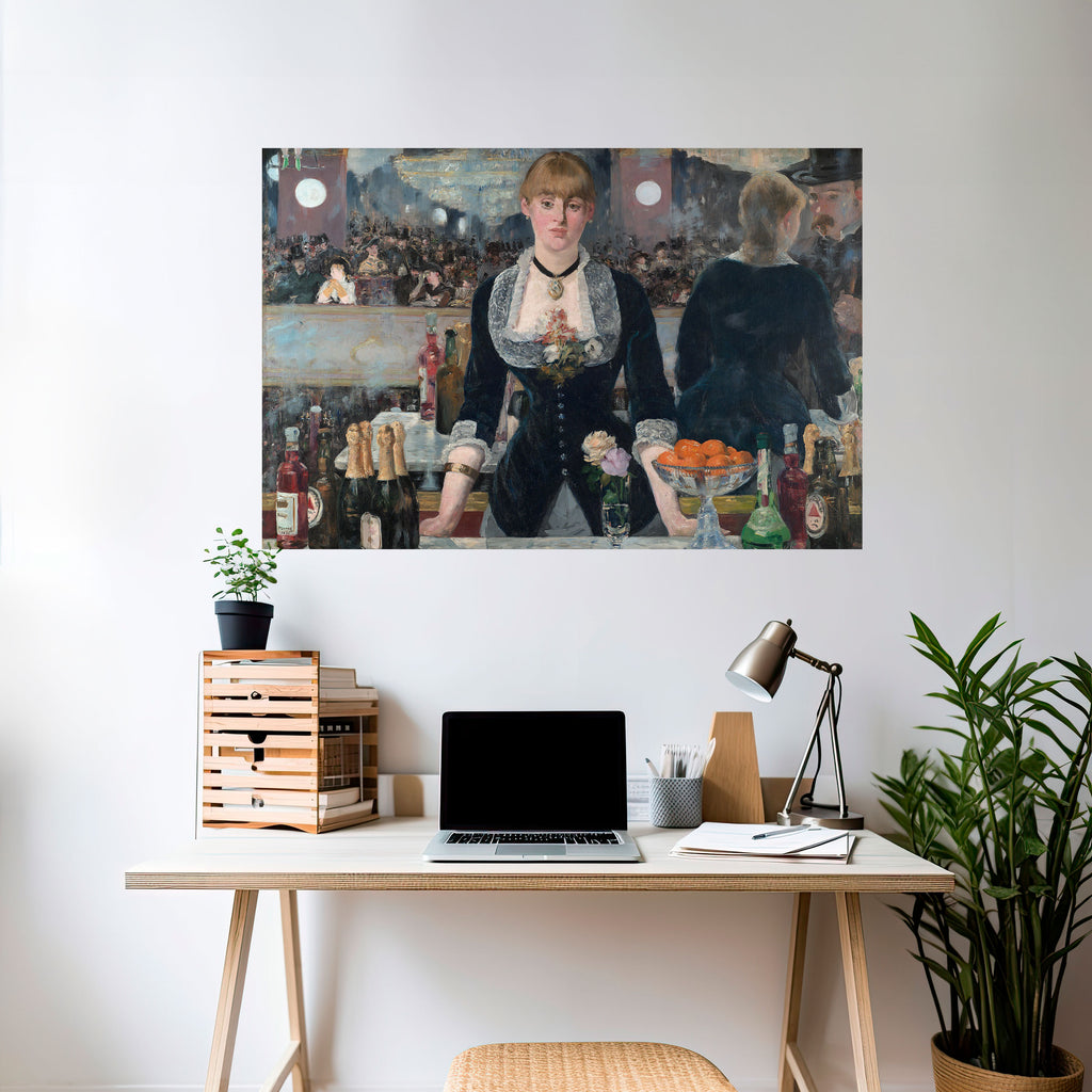 Póster horizontal autoadhesivo "SOMBRAS EN EL BAR"