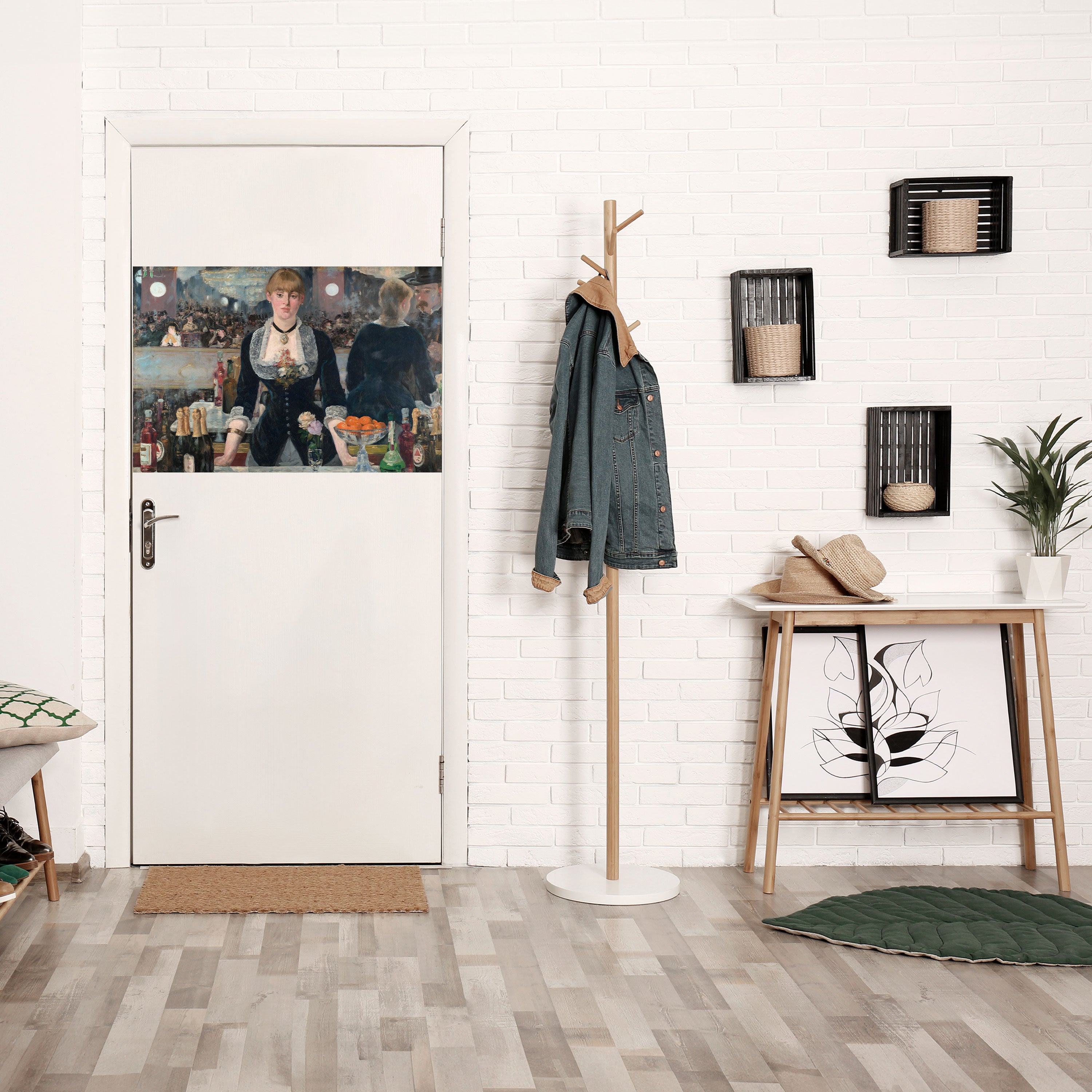 Póster horizontal autoadhesivo "SOMBRAS EN EL BAR"