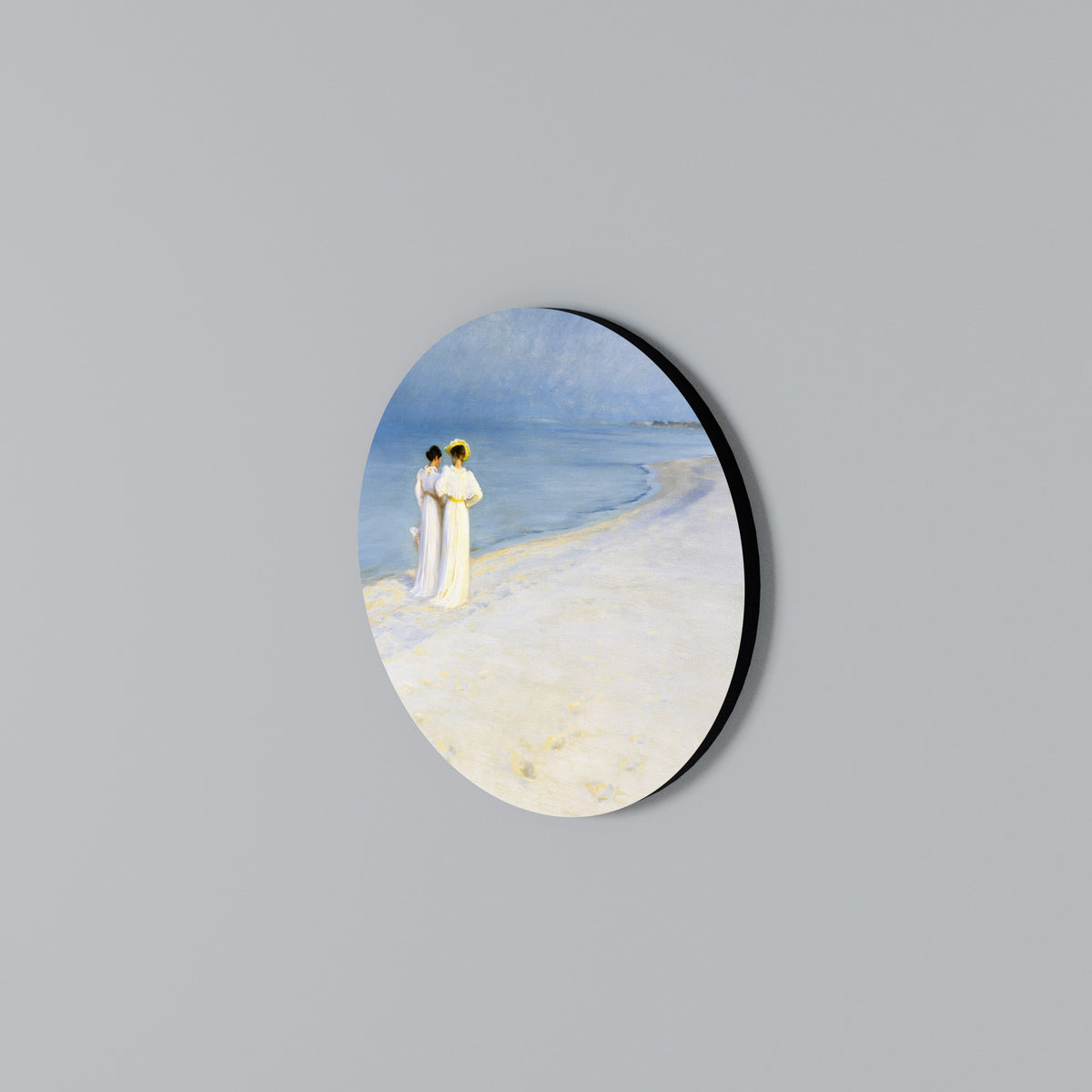SUMMER EVENING ON SKAGEN'S BEACH Arte de pared redondo