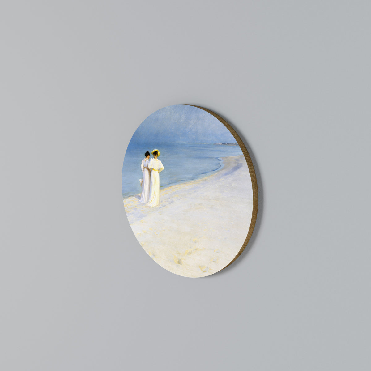 SUMMER EVENING ON SKAGEN'S BEACH Arte de pared redondo