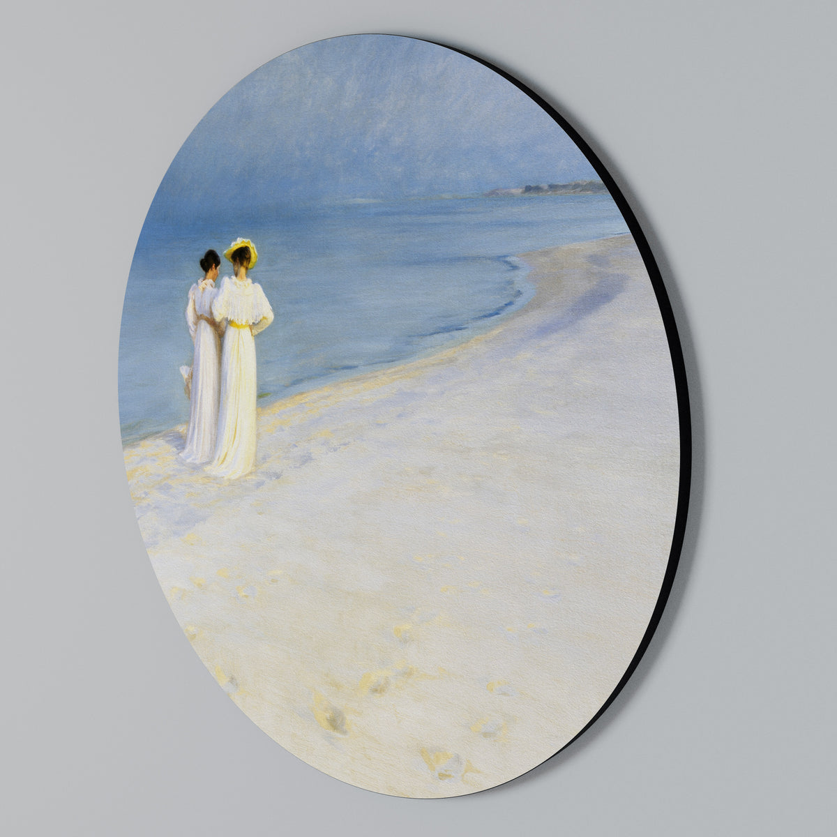 SUMMER EVENING ON SKAGEN'S BEACH Arte de pared redondo