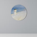 SUMMER EVENING ON SKAGEN'S BEACH Round Wall Art
