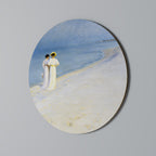 SUMMER EVENING ON SKAGEN'S BEACH Round Wall Art