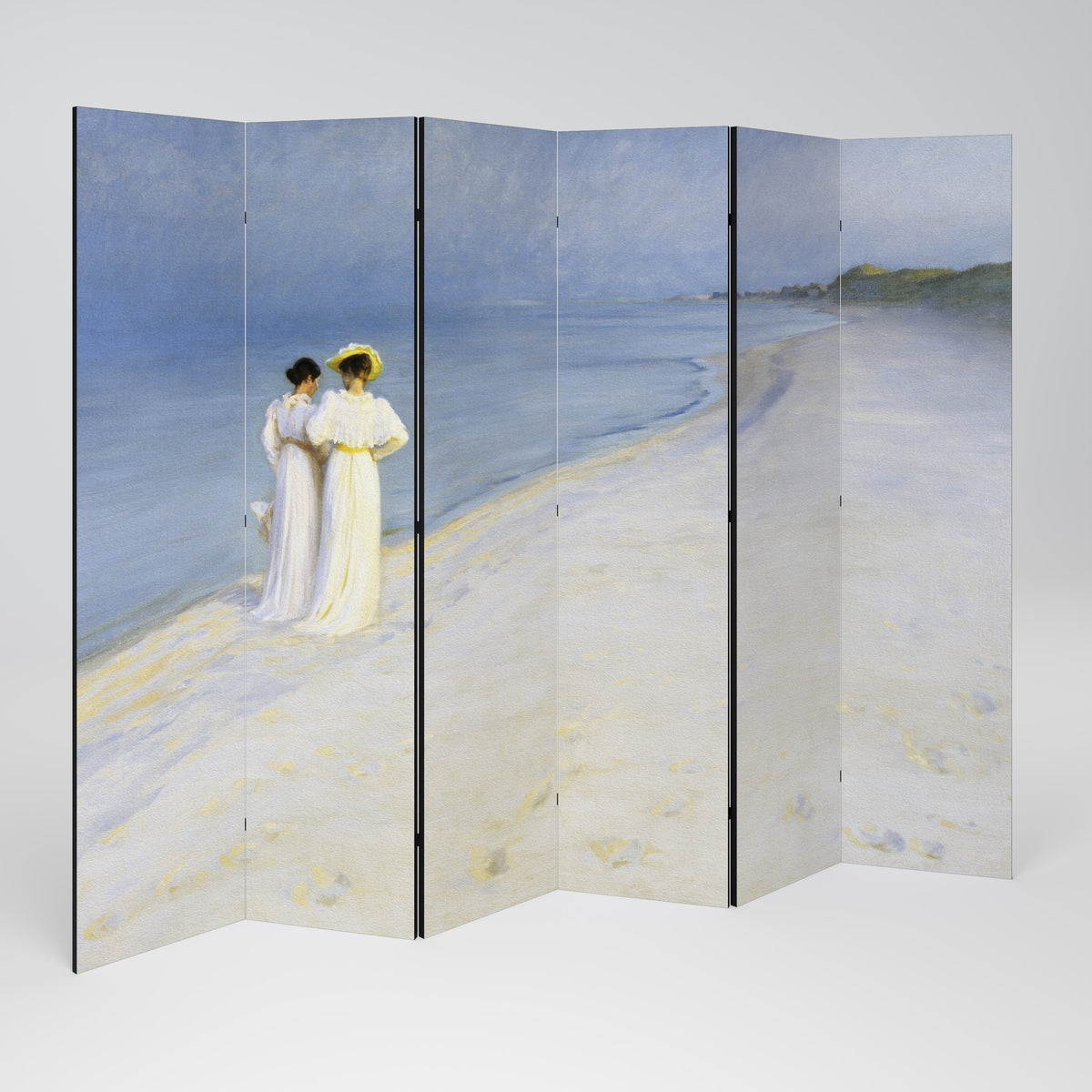 SUMMER EVENING ON SKAGEN'S BEACH Biombo de 6 paneles