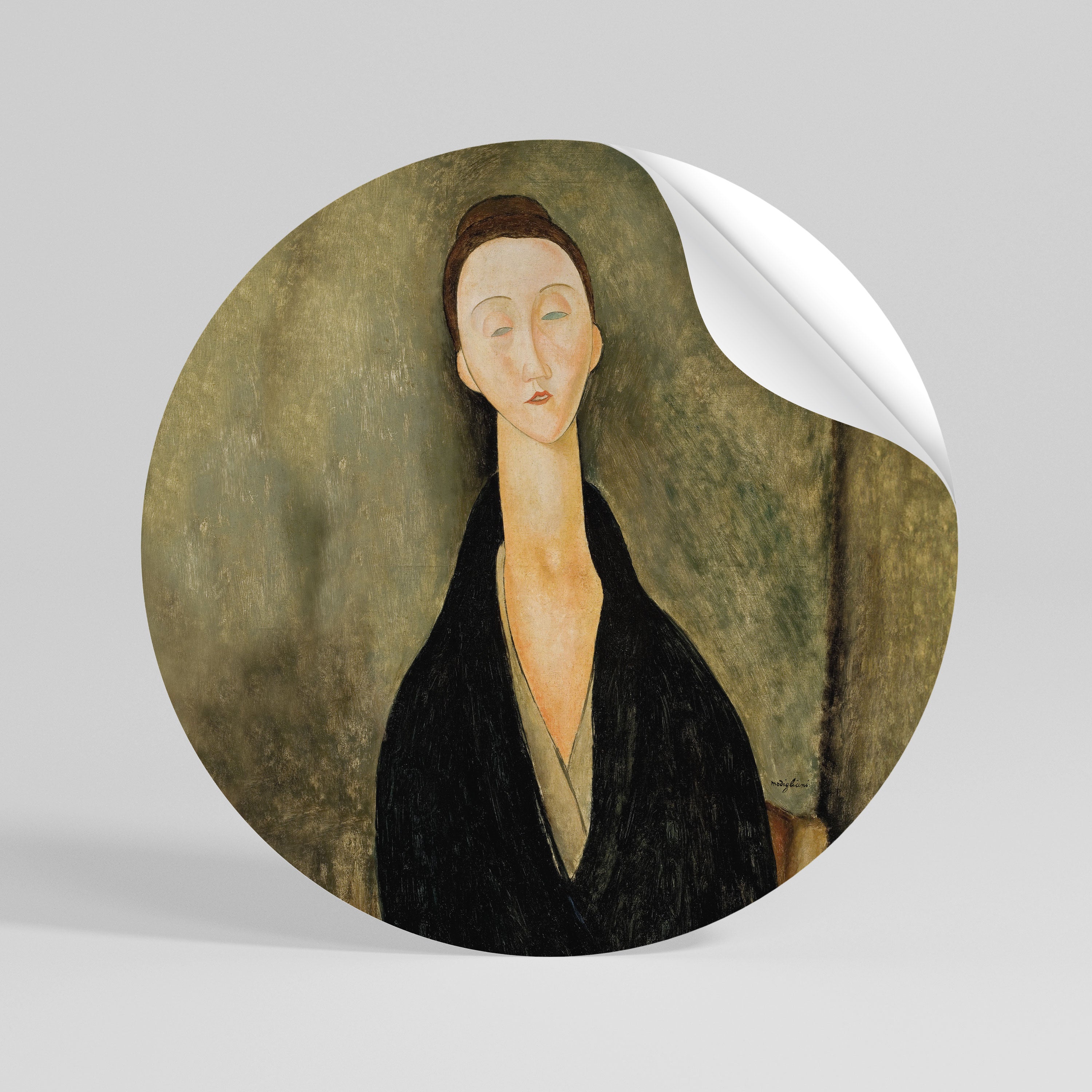 AMEDEO MODIGLIANI Vinilo adhesivo redondo