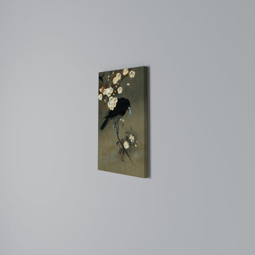 PETALS AND CROWS Cuadro en lienzo vertical