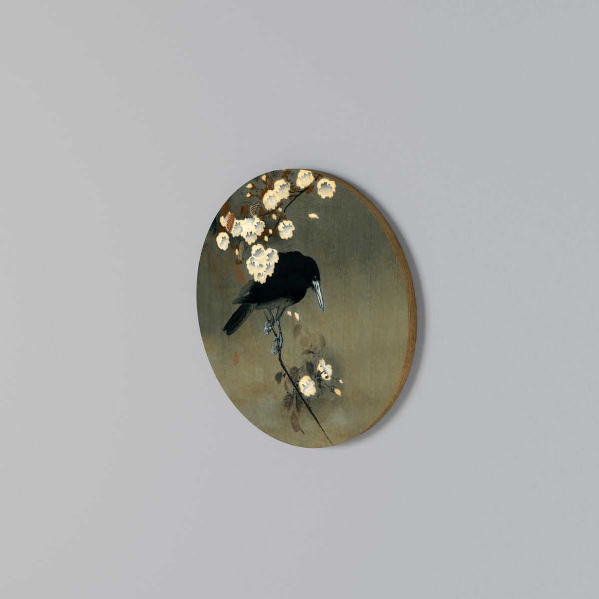 PETALS AND CROWS Arte de pared redondo