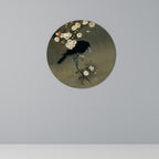 PETALS AND CROWS Round Wall Art