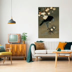 PETALS AND CROWS Póster Vertical Adhesivo